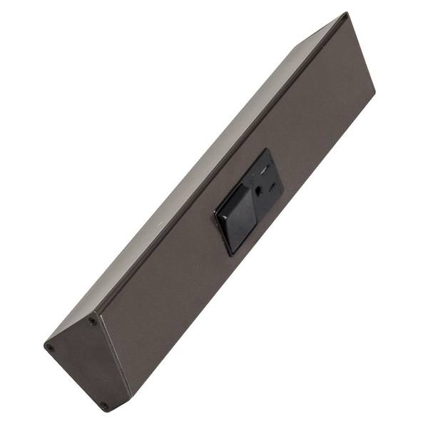 12" 20 amp 120 volt Bronze Single Pole Switch/Receptacle Combination Power Strip